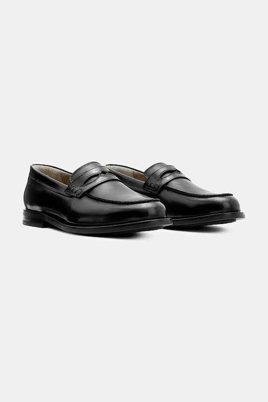 Kožené mokasíny AllSaints Harmon Loafer M024FB černá AW24