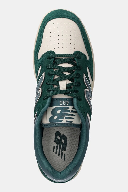 Kožené tenisky New Balance 480 zelená BB480LPA