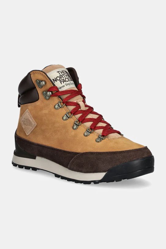 The North Face pantofi Back to Berkeley IV Leather piele întoarsă maro NF0A817QOHU1