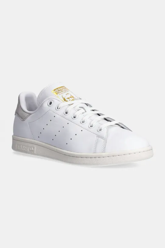 adidas Originals sneakers din piele Stan Smith piele întoarsă alb IH2140