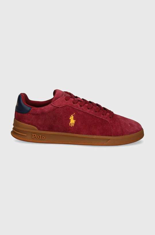 Polo Ralph Lauren sneakers din piele intoarsă Hrt Crt II 809940313003 burgundia AW24