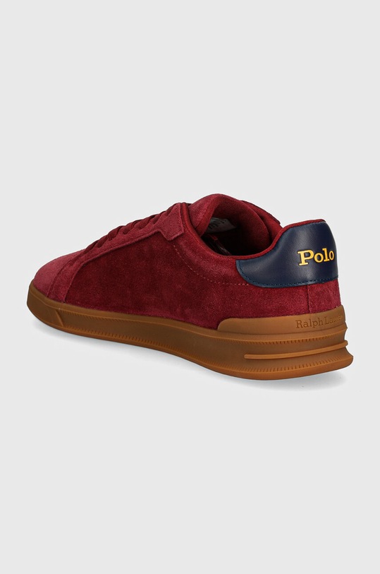 Scarpe Polo Ralph Lauren sneakers in camoscio Hrt Crt II 809940313003 granata