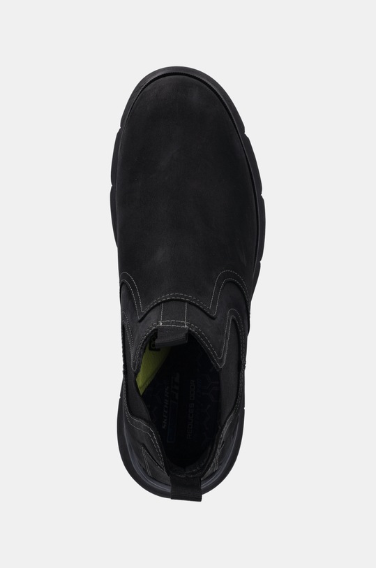 Skechers sztyblety nubukowe AUGUSTINO PAULO czarny 205227