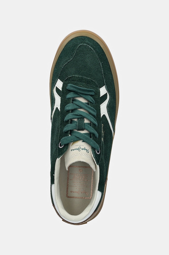 Pepe Jeans sneakers din piele intoarsă PMS31058 verde PMS31058