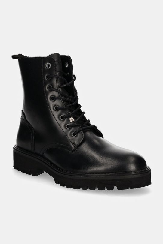Pepe Jeans buty skórzane PMS50254 skóra licowa czarny PMS50254