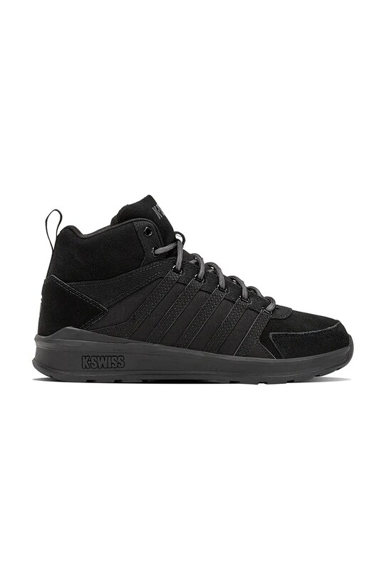 K-Swiss sneakers din piele VISTA TRAINER MID WNT piele întoarsă negru 07145.010.M