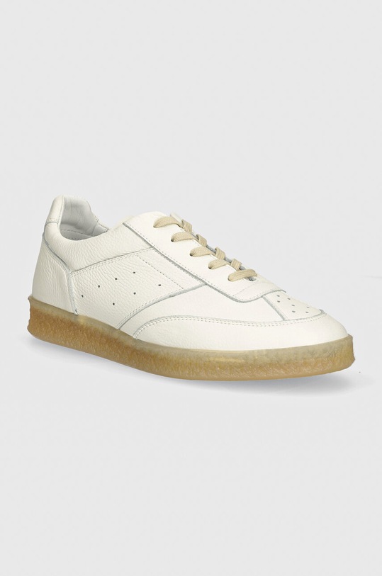 Kožené tenisky MM6 Maison Margiela nízky biela SH1WS0003.P7016