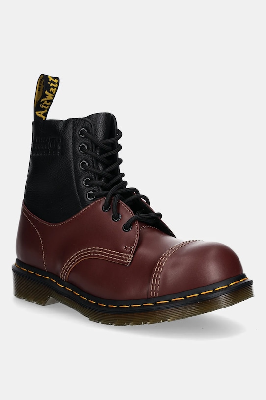 Kožená obuv MM6 Maison Margiela MM6 Maison Margiela x Dr. Martens nezateplené burgundské SH3WU0008.P8029
