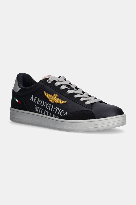 Tenisky Aeronautica Militare imitácia kože tmavomodrá SC289CT3385
