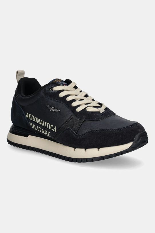 Aeronautica Militare sneakersy imitacja skóry licowej granatowy SC283CT3384