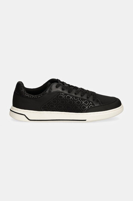 Kožené tenisky Calvin Klein LOW TOP LACE UP REPR MONO HM0HM01594 čierna AW24