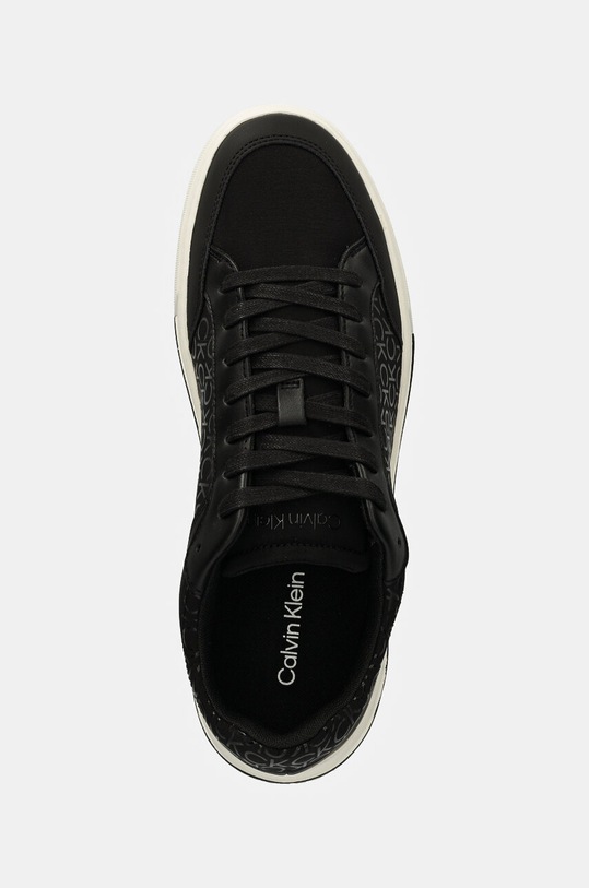 Шкіряні кросівки Calvin Klein LOW TOP LACE UP REPR MONO чорний HM0HM01594