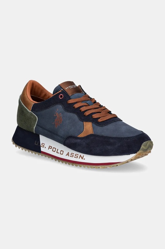 Кросівки U.S. Polo Assn. CLEEF імітація лицьової шкіри темно-синій CLEEF006M.DUS1
