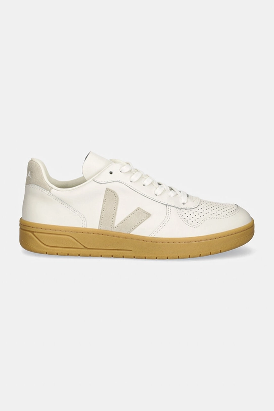 Veja sneakers din piele V-10 VX0203665B alb AW24