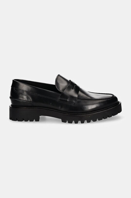 GARMENT PROJECT mocasini de piele Aaron Penny Loafer GPF2588.999 negru AW24