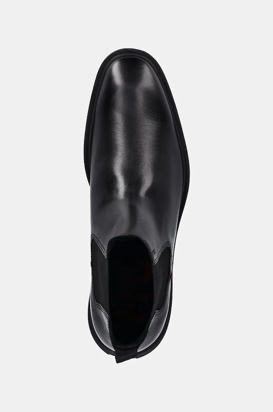 Кожени боти челси HUGO Gryff черен 50529072.001