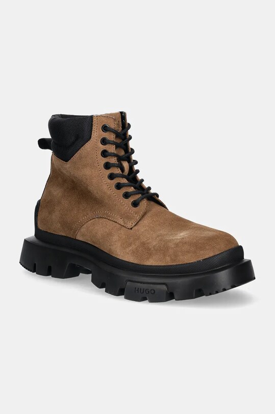 HUGO buty Fabyan skóra zamszowa brązowy 50528995.220