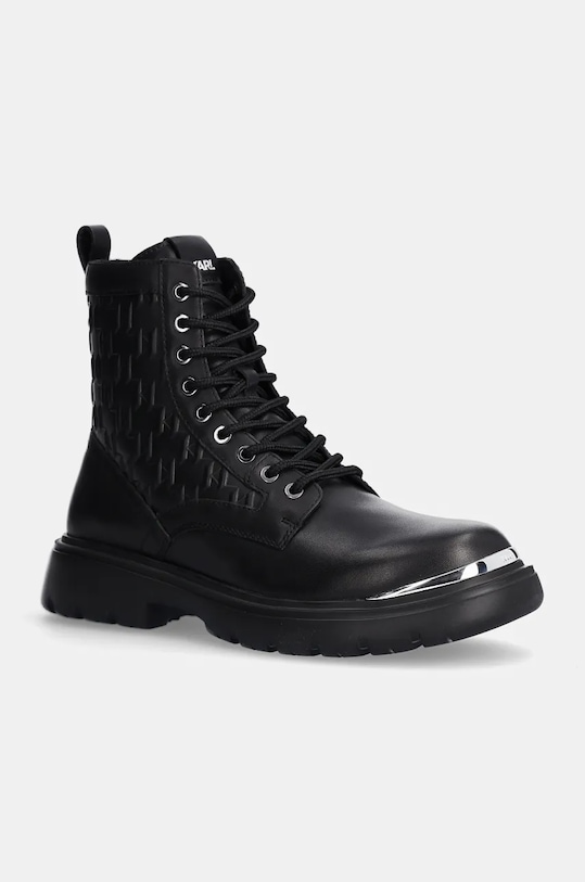 Karl Lagerfeld bőr bakancs MASON nappa bőr fekete KL13054.000