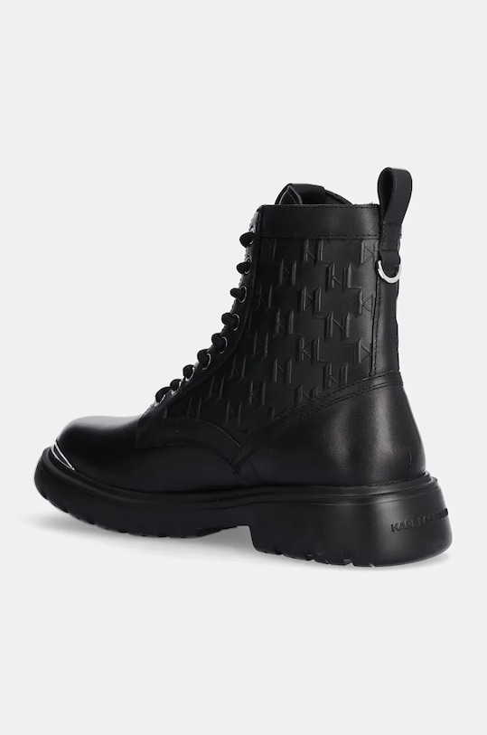 Cipők Karl Lagerfeld bőr bakancs MASON KL13054.000 fekete