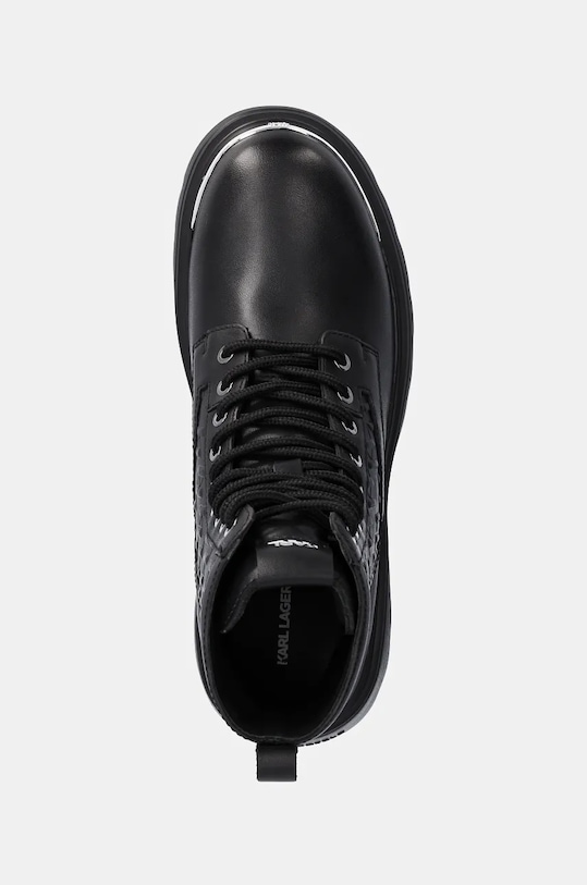 Karl Lagerfeld bőr bakancs MASON fekete KL13054.000