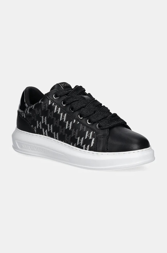 Kožené tenisky Karl Lagerfeld KAPRI MENS nízký černá KL52544.400