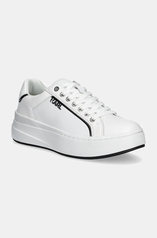 Karl Lagerfeld sneakersy skórzane KRONOS niska biały KL54020.011