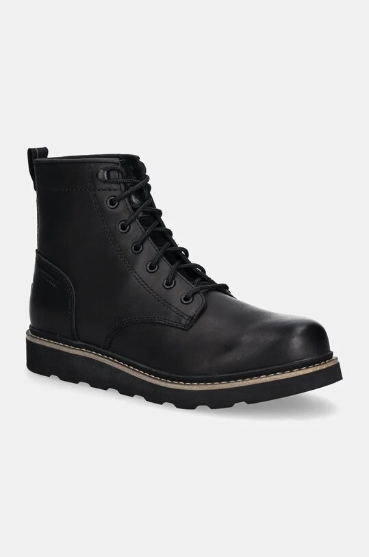 Δερμάτινα παπούτσια Sorel SLABTOWN 62 6inch WP λείο δέρμα μαύρο 2078341010