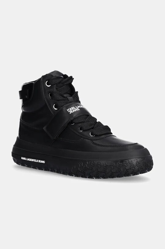 Karl Lagerfeld Jeans sneakers din piele KLJ KUP înalt negru KLJ54845.40X