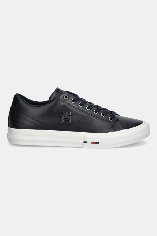 Tommy Hilfiger sneakers din piele TH HI VULC STREET PATCH LTH FM0FM05203 bleumarin NC24