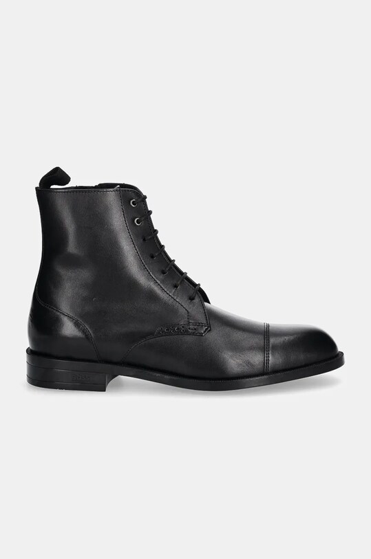 Шкіряні черевики BOSS Tayil 50529143.001 чорний NC24