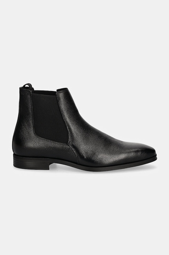 Кожени боти челси BOSS Theon 50529228.001 черен AW24