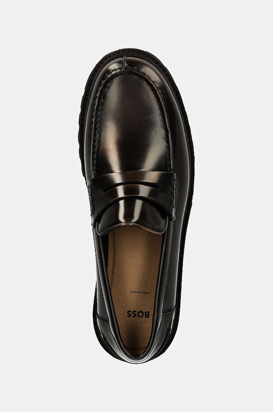 Kožené mokasíny BOSS Richayl hnedá 50529230.245