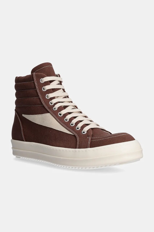 Tenisky Rick Owens Vintage High Sneaks semišová koža hnedá DU02D2810.DOLVS
