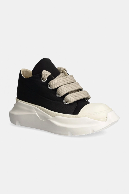 Rick Owens scarpe da ginnastica Jumbo Laces Abstract Low Sneak tessile nero DU02D2845.MUPAW2