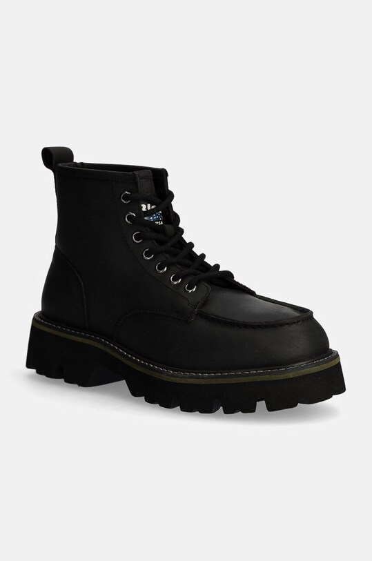 Blauer ghete de piele RUSK casual negru F4RUSK03.LEP