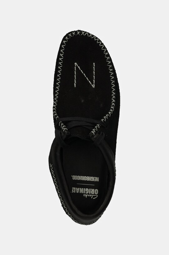 Замшеві туфлі Clarks Originals Wallabee x Neighborhood чорний 26179532