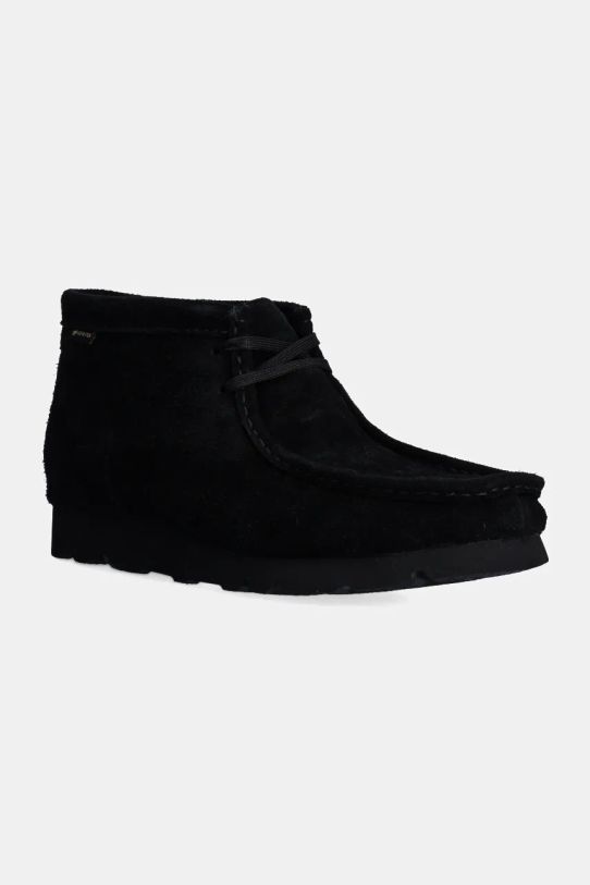 Clarks Originals pantofi de piele întoarsă Wallabee Gore-Tex elegant negru 26179256