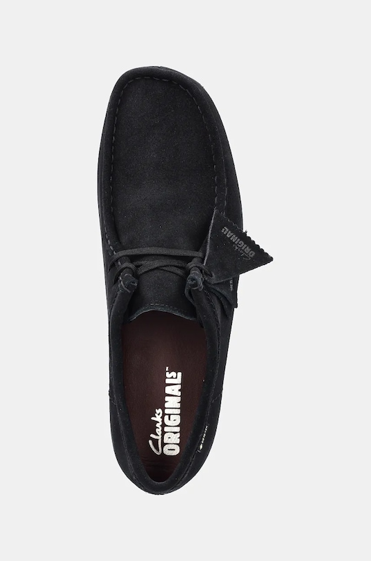 Semišové poltopánky Clarks Originals Wallabee Gore-Tex čierna 26179251