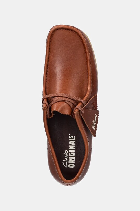 Шкіряні туфлі Clarks Originals Wallabee коричневий 26179323