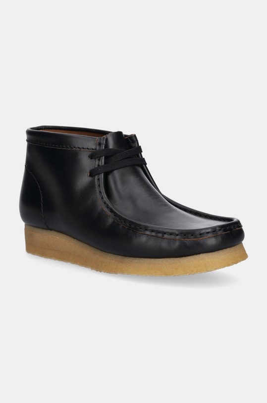 Clarks Originals scarpe in pelle Wallabee Boot casual nero 26179167