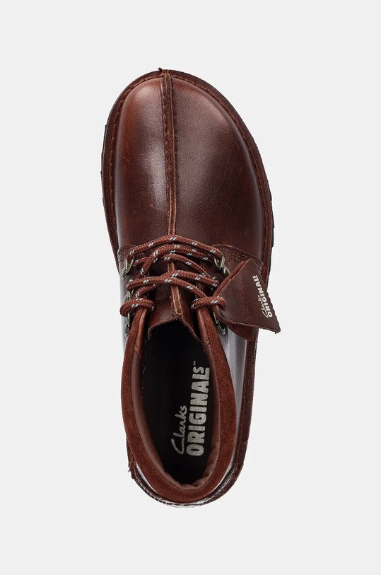 Kožené poltopánky Clarks Originals Trek Hike hnedá 26178195