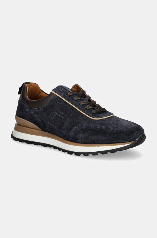 Hackett London sneakers din piele CHAD ACTIVE piele întoarsă bleumarin HMS21414