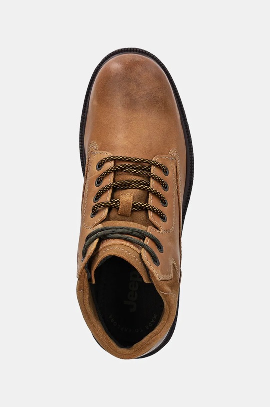 Δερμάτινα παπούτσια Jeep WILLYS καφέ JM42000A