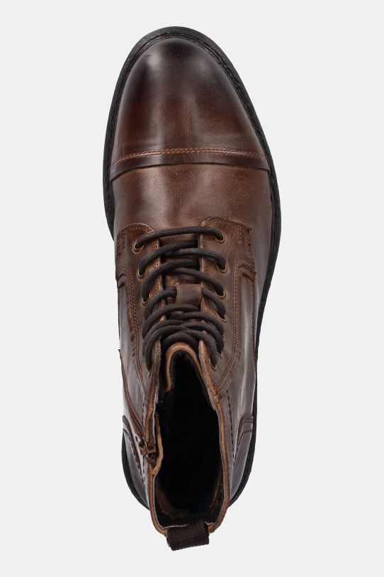 Δερμάτινα παπούτσια Jeep WOODLAND BOOT καφέ JM42040A