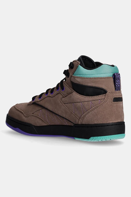 Încălțăminte Reebok sneakers din piele intoarsă BB 4000 II MID 100201347 maro