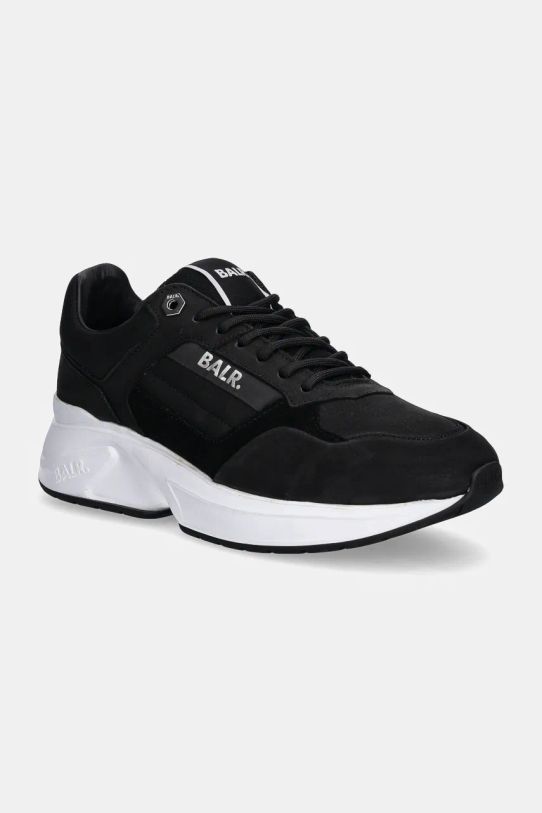 Кожаные кроссовки BALR. Brand Luxe Runner кожа чёрный B1511.1043