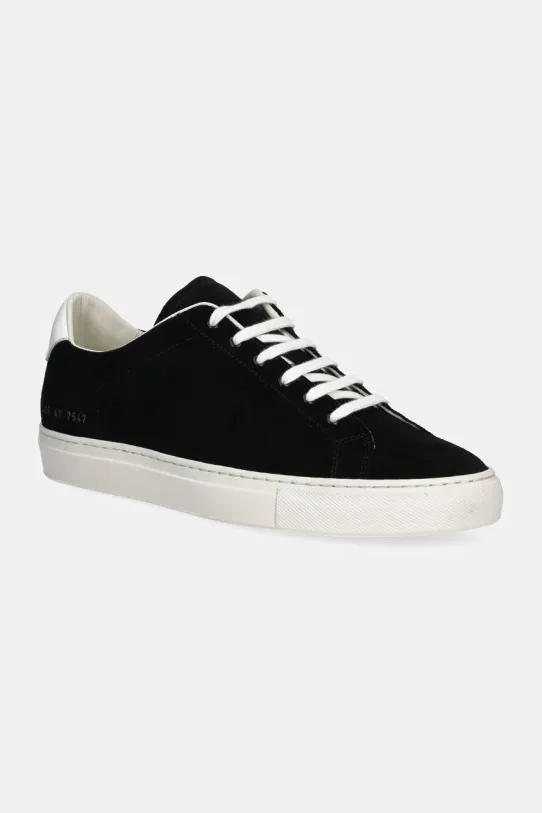 Common Projects shoes Retro in Suede low black PM501321.
