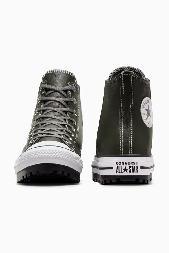 Обувки Кожени кецове Converse Chuck Taylor All Star City Trek A09489C зелен