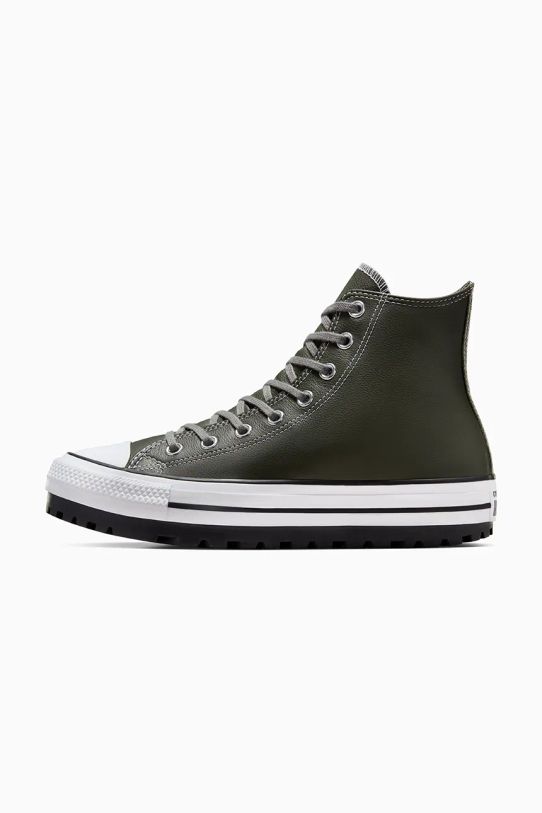 Кожаные кеды Converse Chuck Taylor All Star City Trek A09489C зелёный