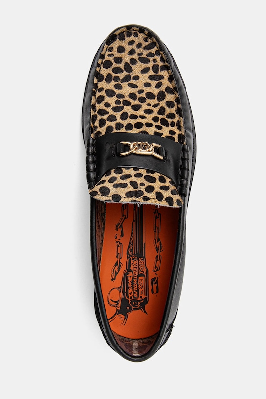 Шкіряні мокасини Naked Wolfe Roma чорний Roma.Leopard.Hair